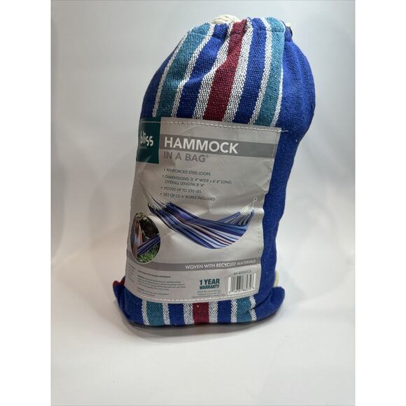 Bliss Hammocks New Hammock in a Bag & Hanging Hardware | 250 Lbs Capacity - Picture 1 of 2